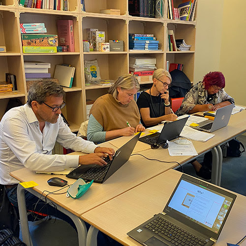 Adaptive Expertise transnational project meeting in Ghent - colleagues for University College Leuven-Limburg and the National Education Institute of Slovenia.