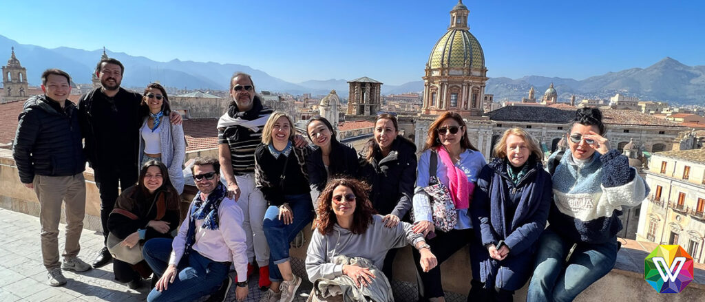 SensEd Participants posing on the roof of the Chiesa di Santa Caterina d'Alessandria