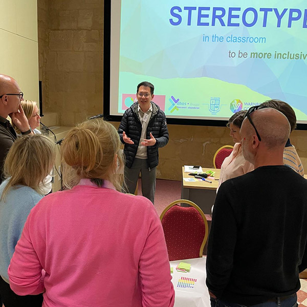 Dr Julian Ng leads a building block on the wheel of intersectionality