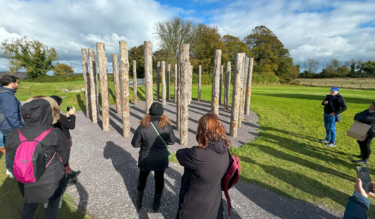 Looking at Woodhenge in Knowth